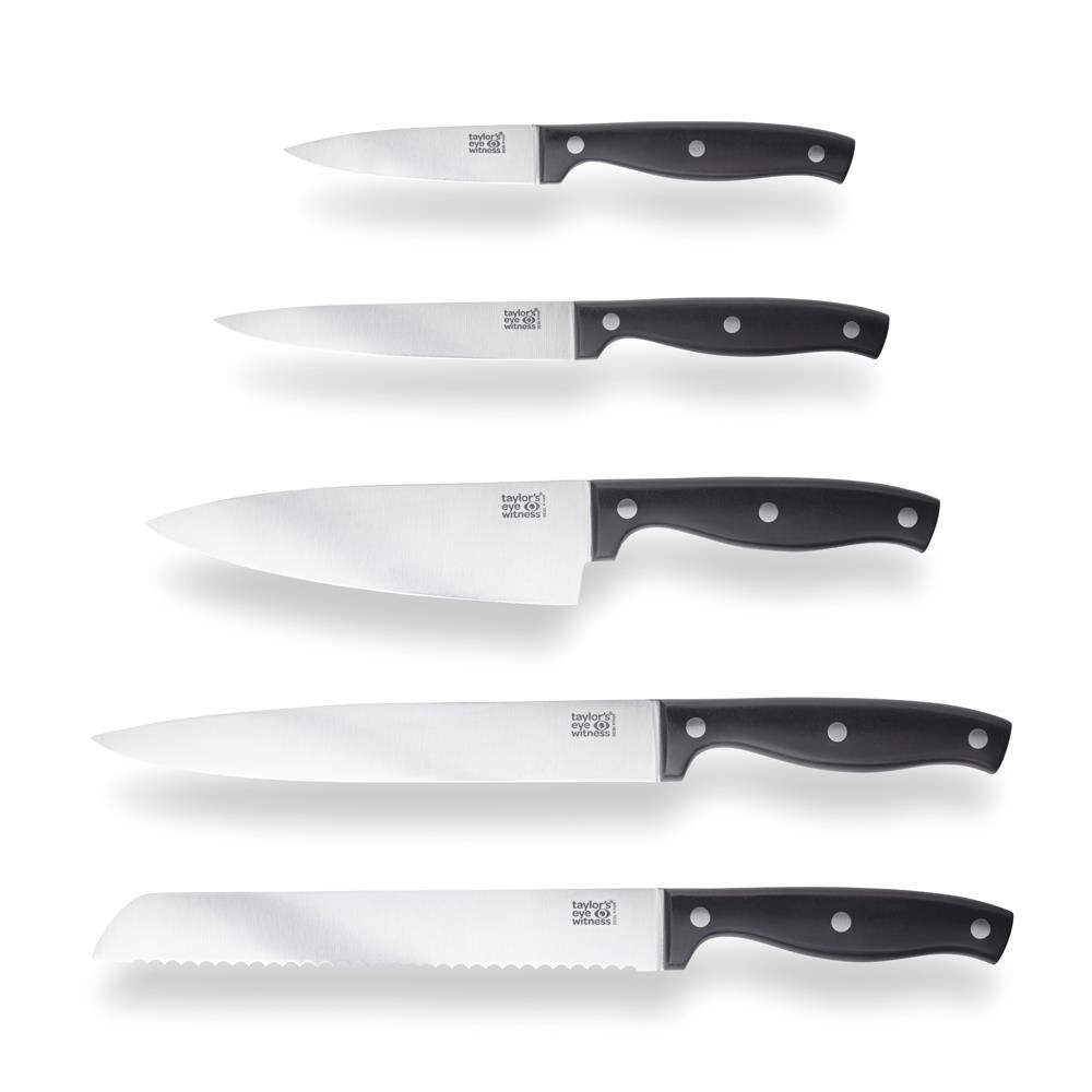 Taylors Eye Witness 5 Piece Rubberwood Knife Block
